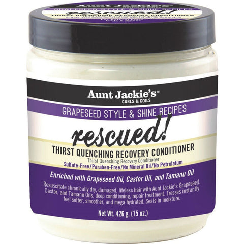 Aunt Jackie's Grapeseed Style & Shine Recipes RESCUED! Thirst Quenching Recovery Conditioner